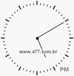 Relógio com Número Arábico Marcando 17h10min