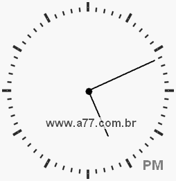 Relógio com Número Arábico Marcando 17h11min