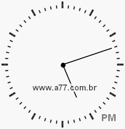 Relógio com Número Arábico Marcando 17h12min