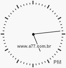 Relógio com Número Arábico Marcando 17h14min