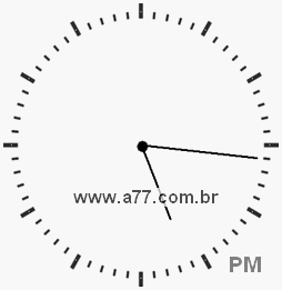 Relógio com Número Arábico Marcando 17h16min