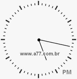 Relógio com Número Arábico Marcando 17h17min