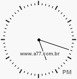 Relógio com Número Arábico Marcando 17h18min
