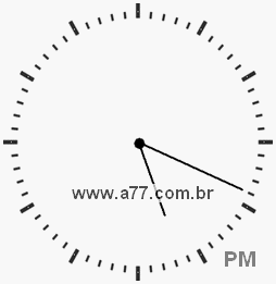Relógio com Número Arábico Marcando 17h19min