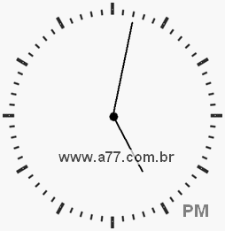Relógio com Número Arábico Marcando 17h2min