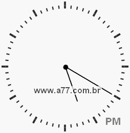 Relógio com Número Arábico Marcando 17h20min