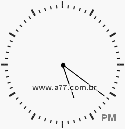 Relógio com Número Arábico Marcando 17h21min