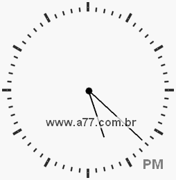 Relógio com Número Arábico Marcando 17h22min