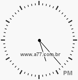 Relógio com Número Arábico Marcando 17h23min