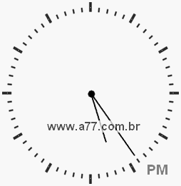 Relógio com Número Arábico Marcando 17h24min