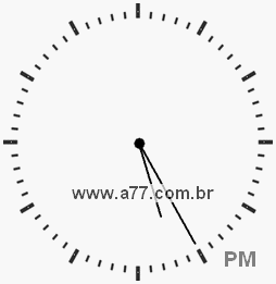 Relógio com Número Arábico Marcando 17h25min