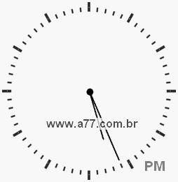 Relógio com Número Arábico Marcando 17h26min