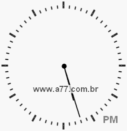 Relógio com Número Arábico Marcando 17h27min