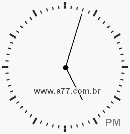 Relógio com Número Arábico Marcando 17h3min