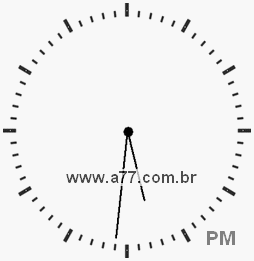 Relógio com Número Arábico Marcando 17h31min