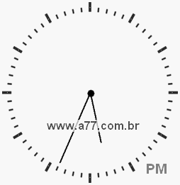 Relógio com Número Arábico Marcando 17h34min