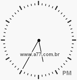 Relógio com Número Arábico Marcando 17h35min