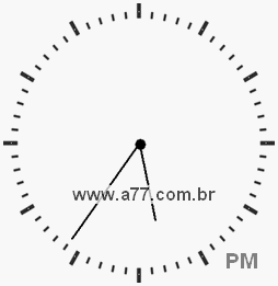 Relógio com Número Arábico Marcando 17h36min