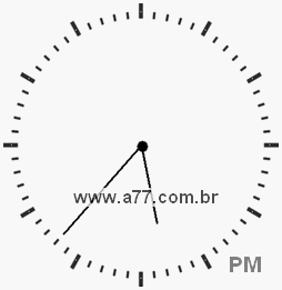 Relógio com Número Arábico Marcando 17h37min