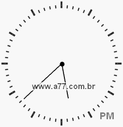 Relógio com Número Arábico Marcando 17h38min