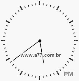 Relógio com Número Arábico Marcando 17h39min