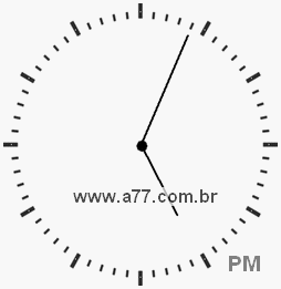 Relógio com Número Arábico Marcando 17h4min