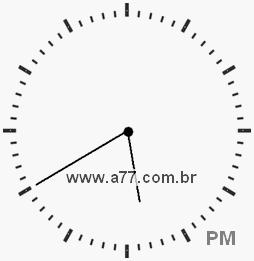 Relógio com Número Arábico Marcando 17h40min
