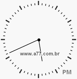 Relógio com Número Arábico Marcando 17h41min