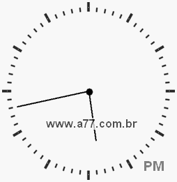 Relógio com Número Arábico Marcando 17h43min