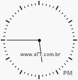 Relógio com Número Arábico Marcando 17h45min
