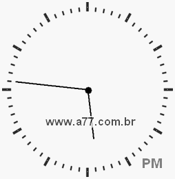 Relógio com Número Arábico Marcando 17h46min