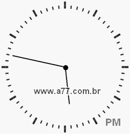 Relógio com Número Arábico Marcando 17h47min