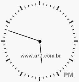 Relógio com Número Arábico Marcando 17h48min