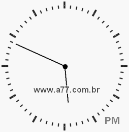 Relógio com Número Arábico Marcando 17h49min