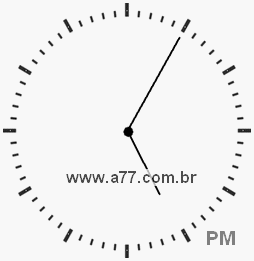 Relógio com Número Arábico Marcando 17h5min