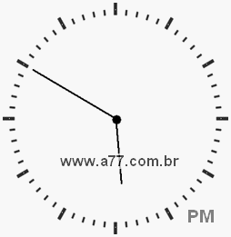 Relógio com Número Arábico Marcando 17h50min