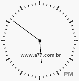 Relógio com Número Arábico Marcando 17h51min