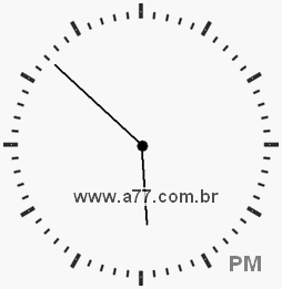 Relógio com Número Arábico Marcando 17h52min