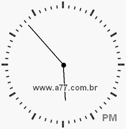 Relógio com Número Arábico Marcando 17h53min