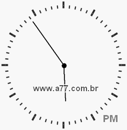 Relógio com Número Arábico Marcando 17h54min