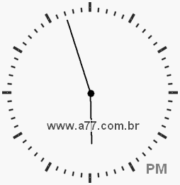 Relógio com Número Arábico Marcando 17h57min