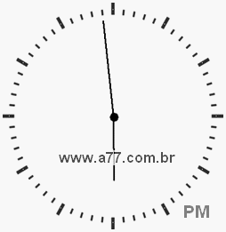 Relógio com Número Arábico Marcando 17h59min
