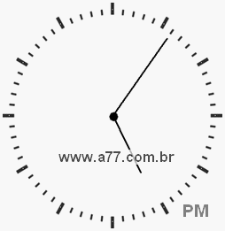 Relógio com Número Arábico Marcando 17h6min
