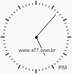 Relógio com Número Arábico Marcando 17h7min