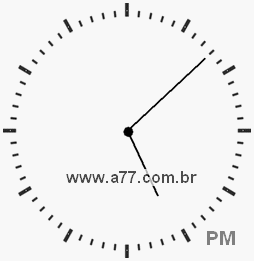 Relógio com Número Arábico Marcando 17h8min