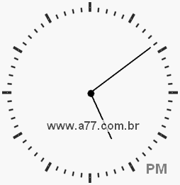 Relógio com Número Arábico Marcando 17h9min