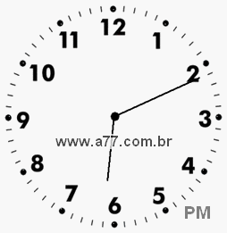 Relógio com Número Arábico Marcando 18h11min