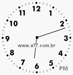 Relógio com Número Arábico Marcando 18h12min