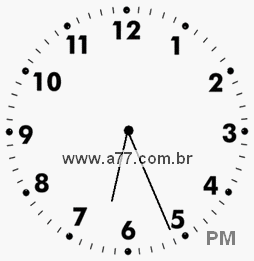 Relógio com Número Arábico Marcando 18h26min