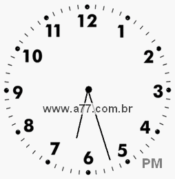 Relógio com Número Arábico Marcando 18h27min
